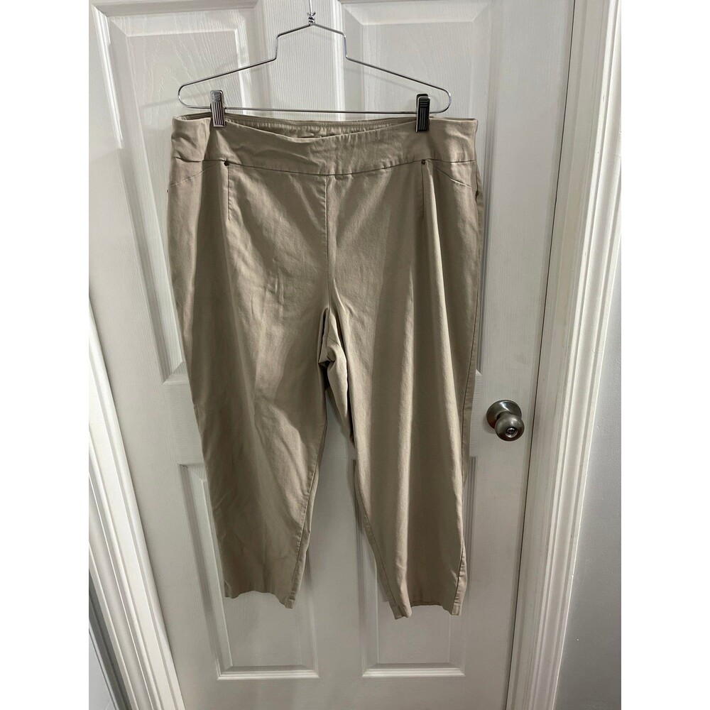Cato Pull On Cropped Pants Khaki Size 20W